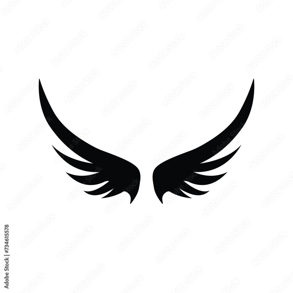 Wings icon design template isolated clipart Wings icon design template isolated clipart