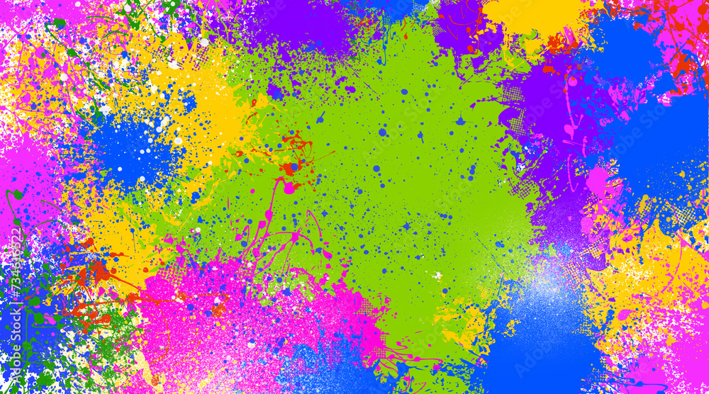 abstract wallpaper splash of colorful paint combination