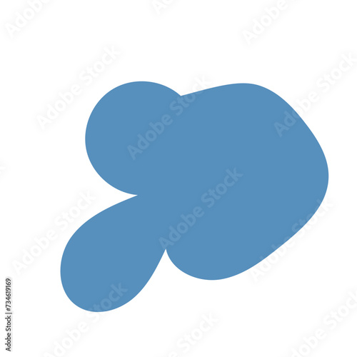 Blue abstract shapes vector 