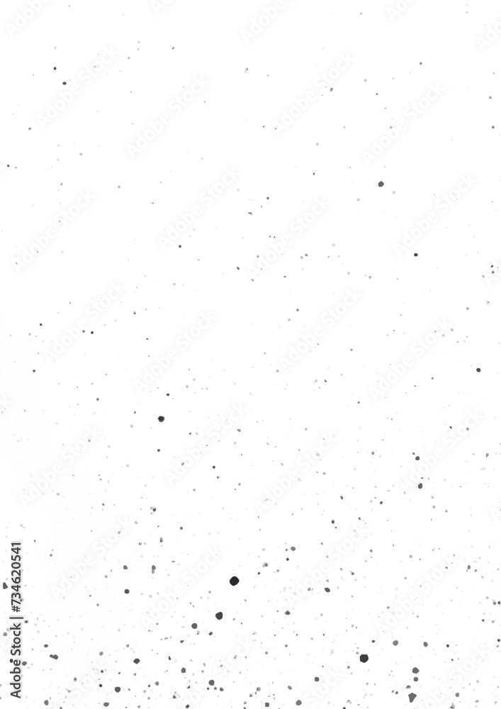 Grunge dot, dust, old, texture overlay pattern on white empty, background a4 poster or banner vector illustration