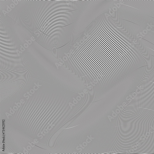 abstract seamless repeatable black slanting wave line pattern.