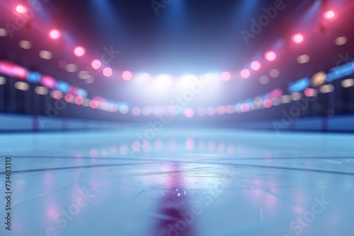 Blur ice hockey arena or stadium background