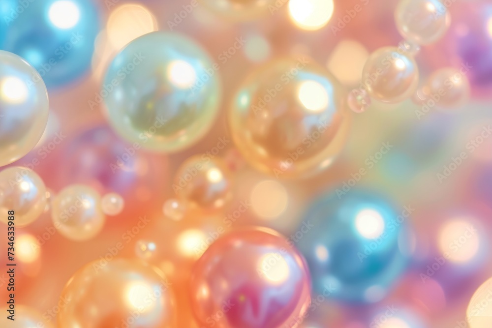 Blurred backdrop with colored pearls Blurred backdrop with colored pearls