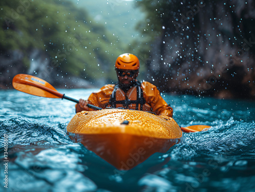 kayaking in the river.Ai © Impress Designers
