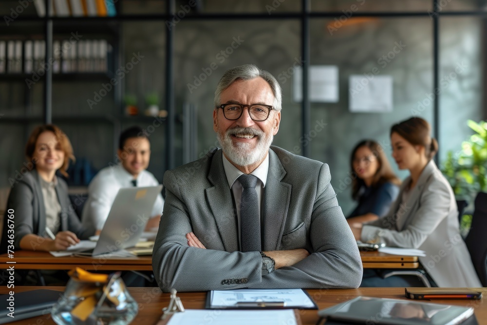 portrait of happy senior professional businessman