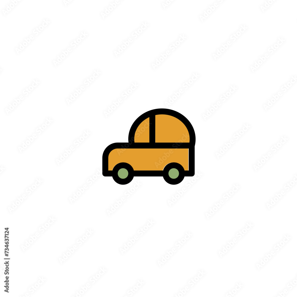 Toy Car Vehicle Filled Outline Icon Toy Car Vehicle Filled Outline Icon