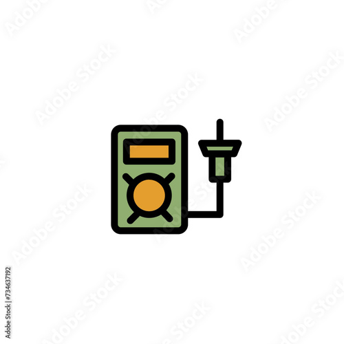 Volt Meter Power Filled Outline Icon