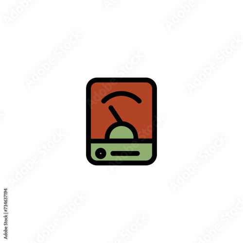 Volt Meter Power Filled Outline Icon