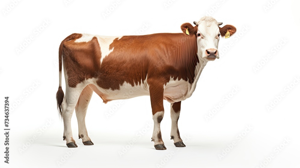 milk cow with white background
