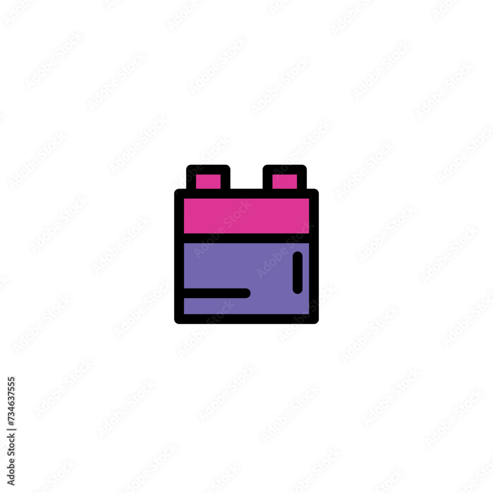 Power Battery Vector Filled Outline Icon Power Battery Vector Filled Outline Icon