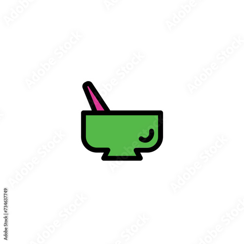 Stylist Hair Bowl Filled Outline Icon