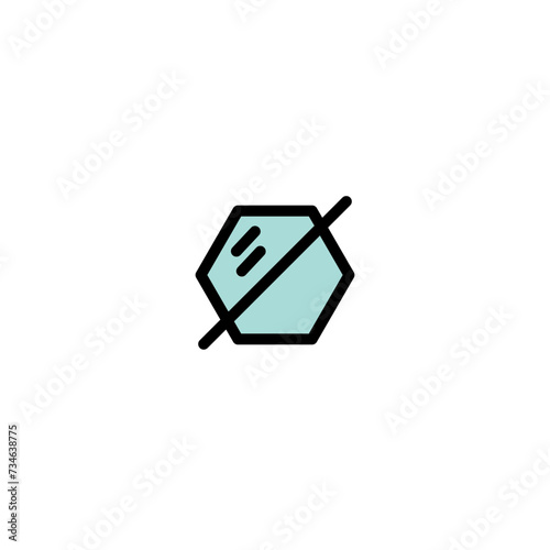 Hair No Unwanted Filled Outline Icon