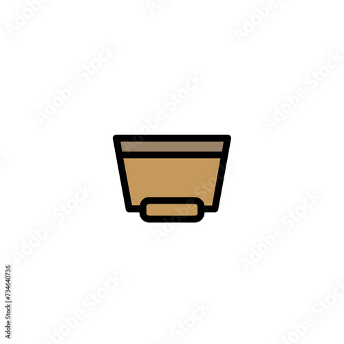 Bowl Mixing Hair Filled Outline Icon