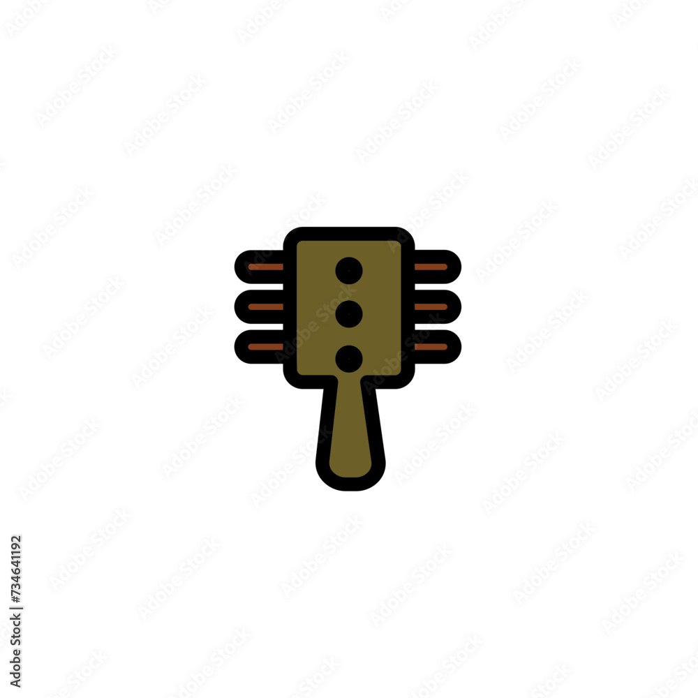 Obraz premium Beauty Comb Hair Filled Outline Icon