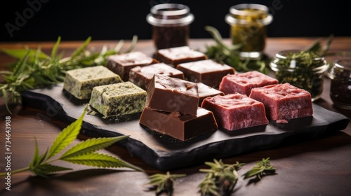 Cannabis edibles with various thc levels