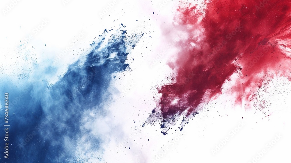 red and blue splashes