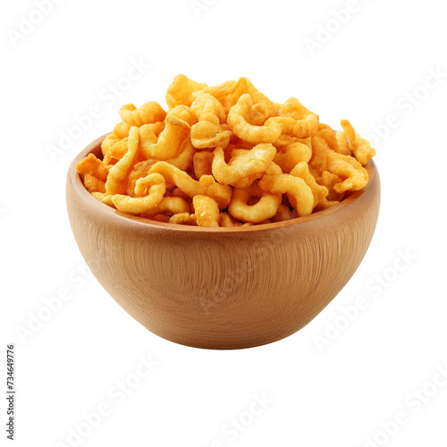 Indian snack in the bowl on white background