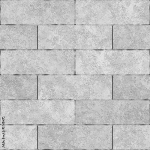 3D Gray brick seamless pattern