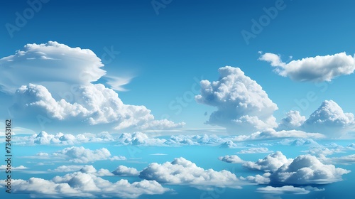 A top view of a vibrant sky blue background, reminiscent of a clear summer day