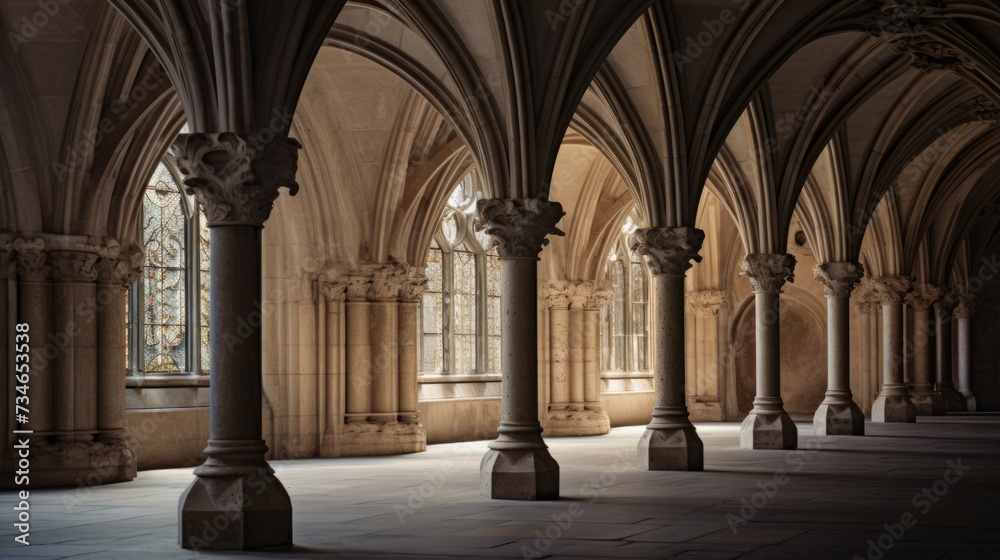 Decorative arches in a historic cathedral