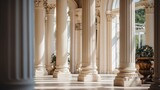 Decorative columns in an elegant mansion