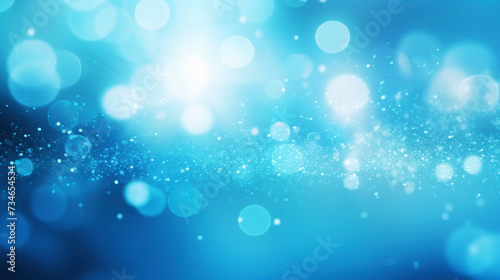 Abstract light blue background image with soft bokeh. Generative AI