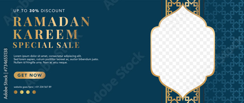 Eid festival offer banner design template with photo collage suitable for online advertising