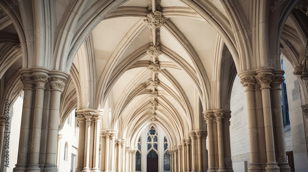 Ornate arches in a historic cathedral