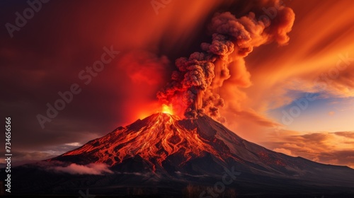 The fiery hues of a volcanic eruption © Cloudyew