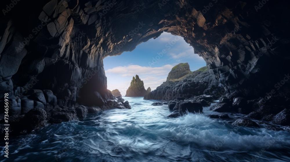 The surreal beauty of a sea cave