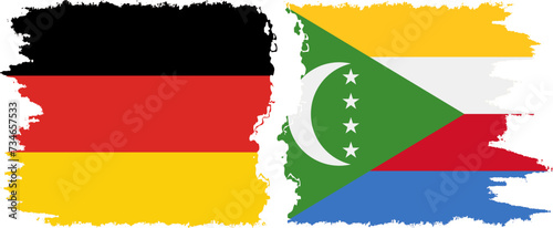 Free Download Comoros and Germany grunge flags connection vector - GFXLoad