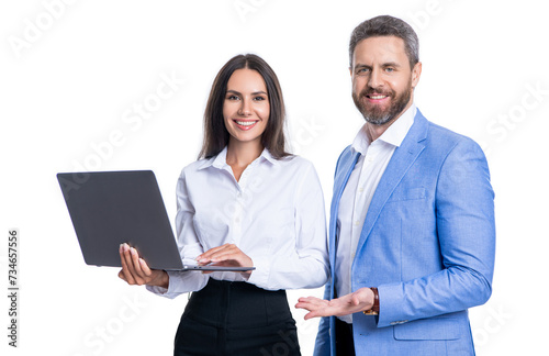 business success. businesspeople isolated on white. freelancer working online. boss and employee has online. businesspeople in formalwear in office. Remote online working. welcome on board