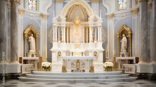 sanctuary catholic church altar photo