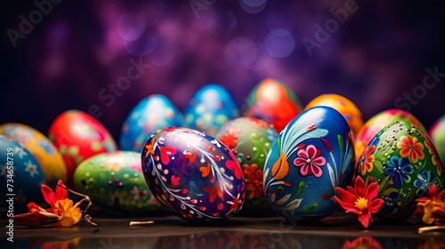 Colorful easter background
