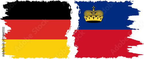 Free Download Liechtenstein and Germany grunge flags connection vector - GFXLoad