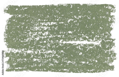 Moss green background with abstract crayon texture. Pastel drawing on paper backdrop for creating of label, banner, poster. Army green chalk pattern for print design. Coal structure illustration. photo