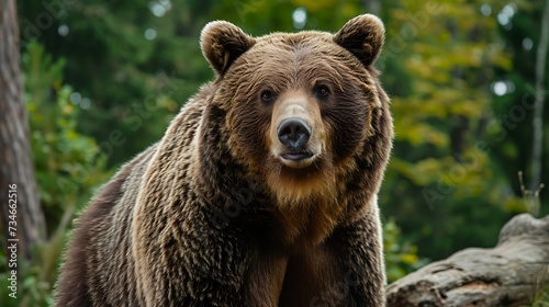 Large Carpathian brown bear portrait wild animal © Emma