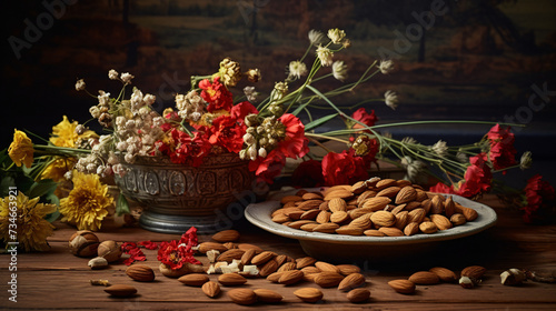 a plate of nuts