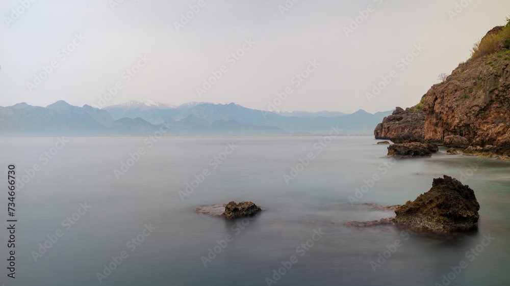 The central part of the coast within the city of Antalya, Turkey The central part of the coast within the city of Antalya, Turkey