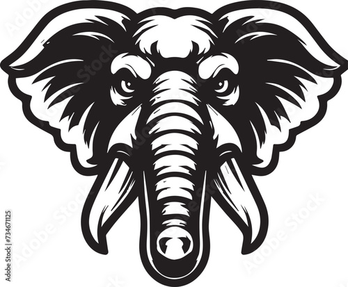 Elephant Face Vector illustration Design