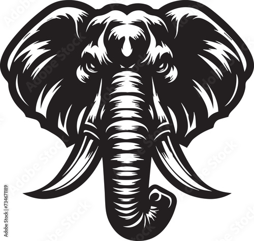 Elephant Face Vector illustration Design