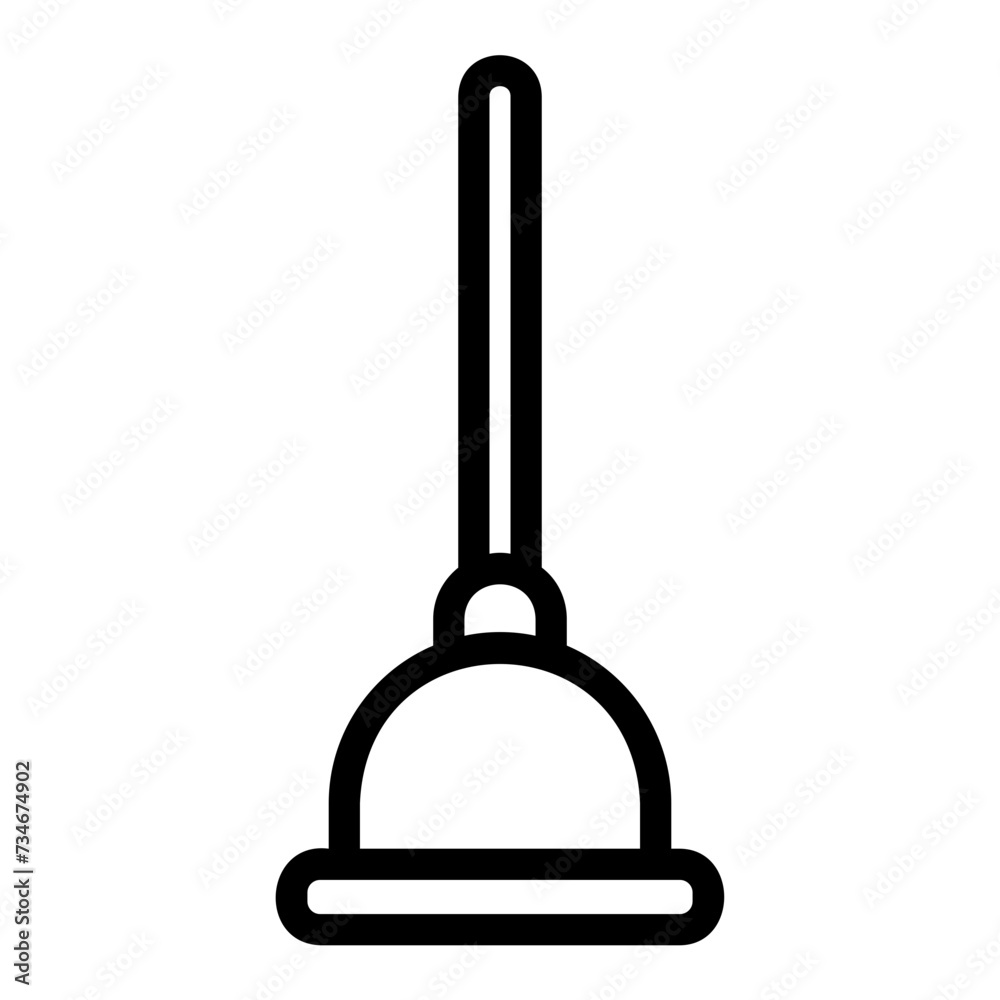 plunger outline icon