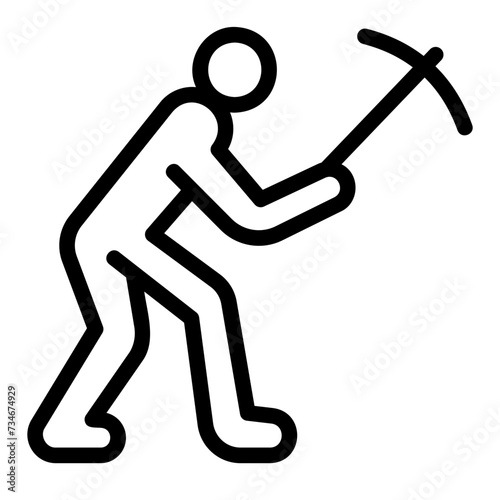 forced labour outline icon