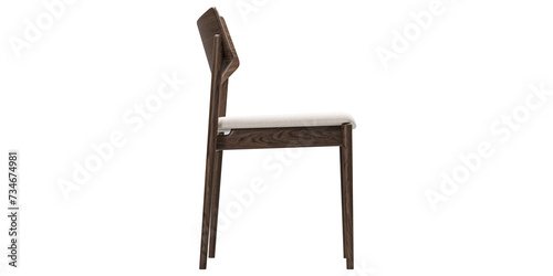 wood chair isolated on white background. İnterior design element. Furniture Collection