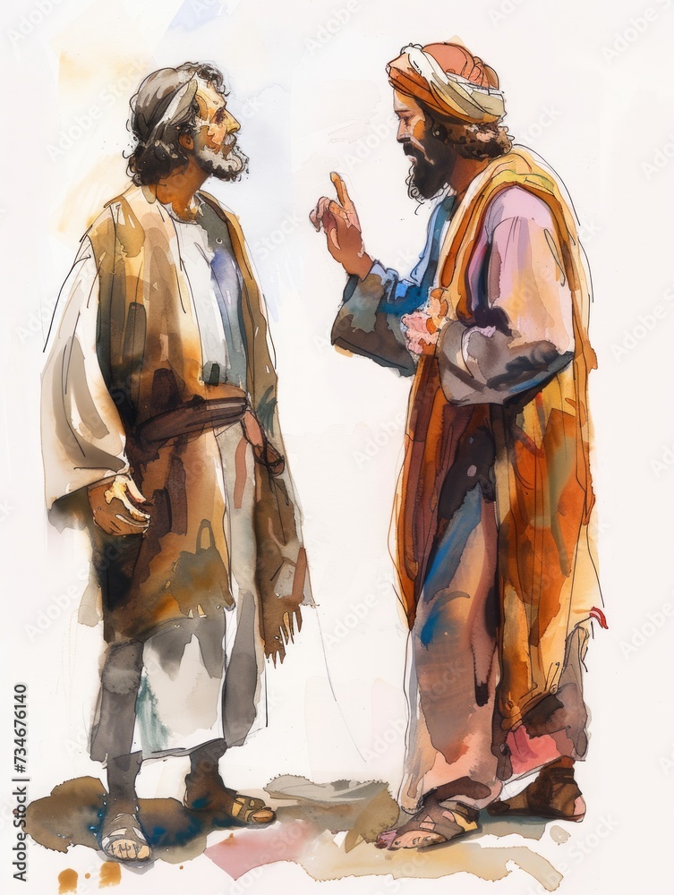Spiritual Conversation between Jesus and James the Less Generative AI