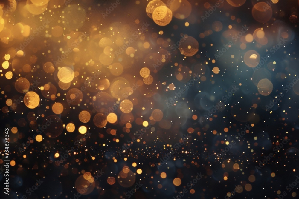 Celebrate in style with a sparkling gold bokeh backdrop, perfect for any festive occasion.