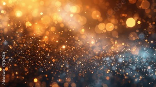 Shimmering silver and gold backdrop with sparkling bokeh  perfect for festive occasions and celebrations.