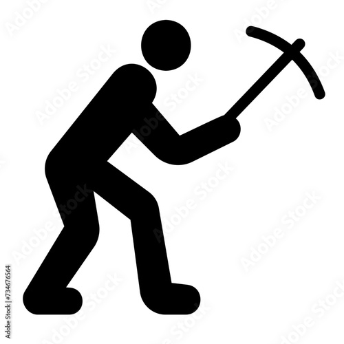 forced labour glyph icon