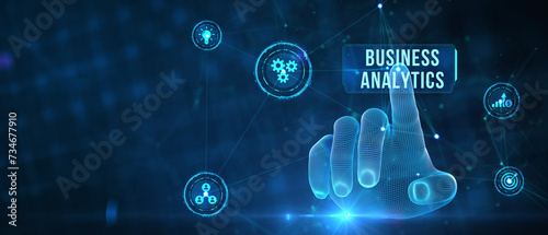 Business analytics conceptBusiness, Technology, Internet and network concept. 3d illustration photo