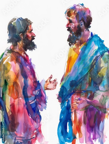 Disciples Jesus and Simon the Zealot Inspiring Fervor for Divinity Generative AI Generative AI Generative AI